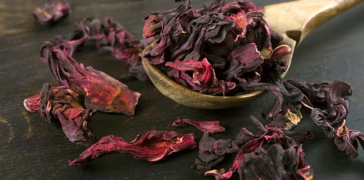 Dried hibiscus flowers for Amuse-Booch